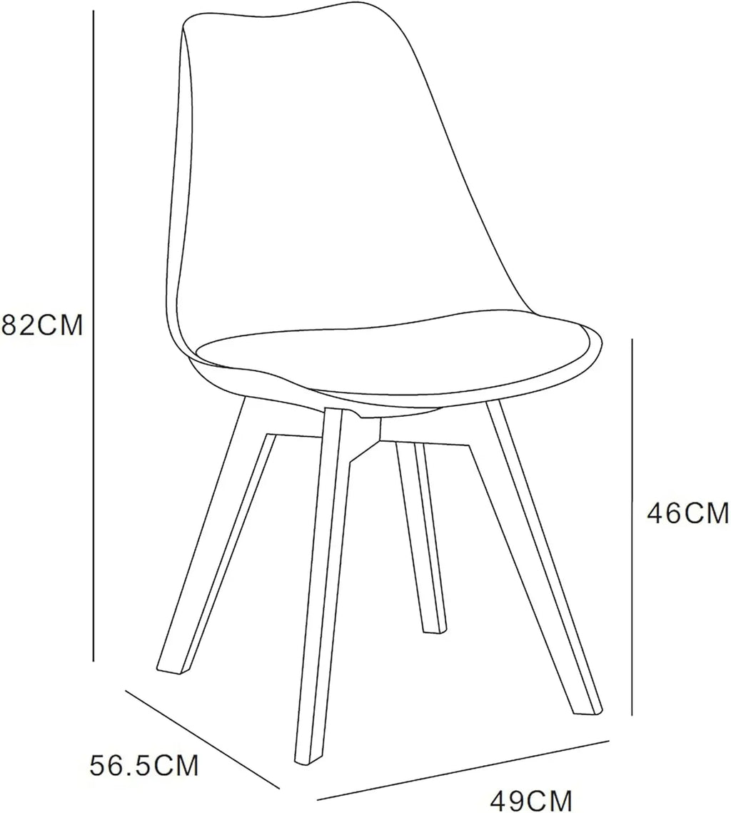 Chaises de salle à manger Mcc Direct (lot de 4), chaises de cuisine, chaises de bureau, chaise coque de designer "Eva" disponible en 7 couleurs tendance