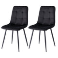Lot de 2/4/6 chaises de salle à manger en velours modernes, minimalistes et multifonctionnelles, pieds en métal, pour salle à manger, bureau à domicile et sièges de visiteurs