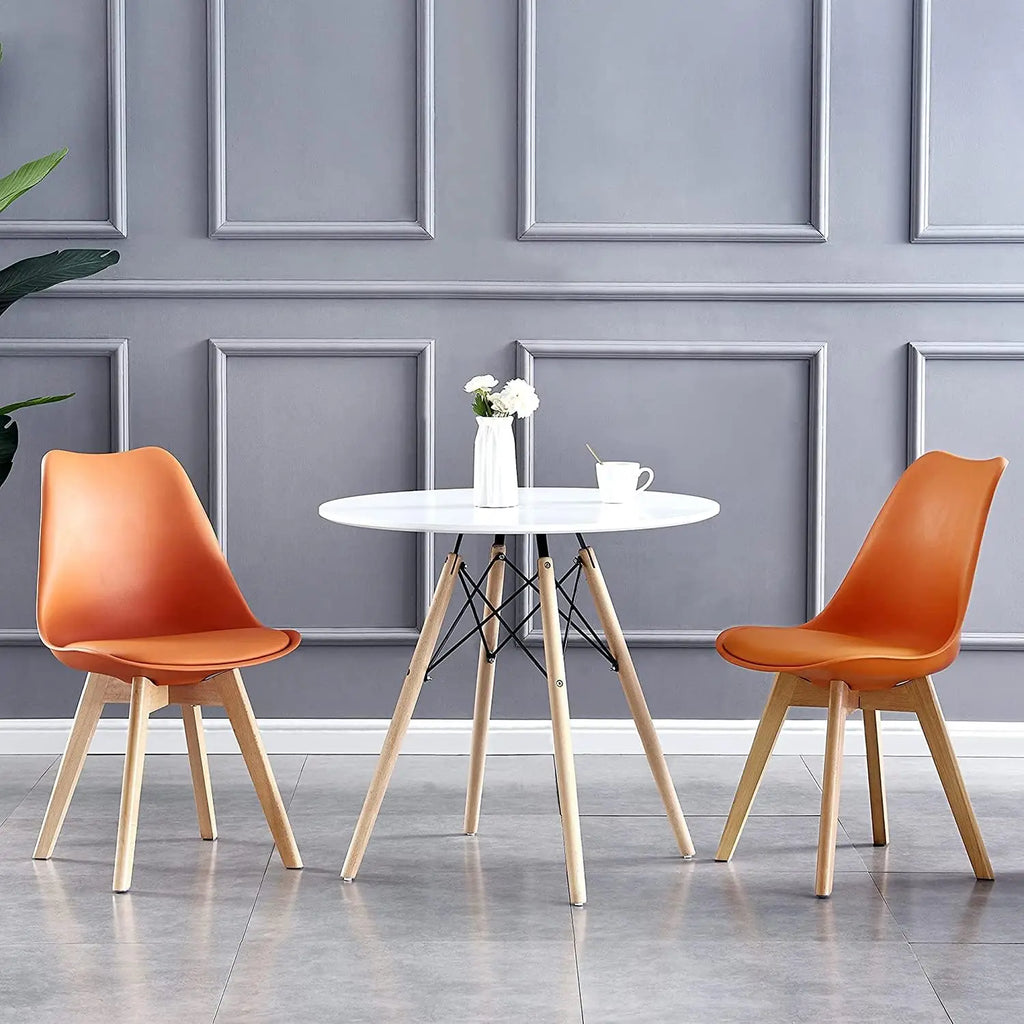 Chaises de salle à manger Mcc Direct (lot de 4), chaises de cuisine, chaises de bureau, chaise coque de designer "Eva" disponible en 7 couleurs tendance