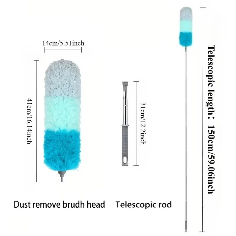 Plumeau télescopique avec manche extensible
