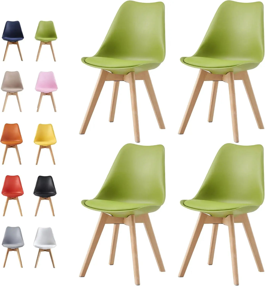 Chaises de salle à manger Mcc Direct (lot de 4), chaises de cuisine, chaises de bureau, chaise coque de designer "Eva" disponible en 7 couleurs tendance