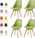 Chaises de salle à manger Mcc Direct (lot de 4), chaises de cuisine, chaises de bureau, chaise coque de designer "Eva" disponible en 7 couleurs tendance