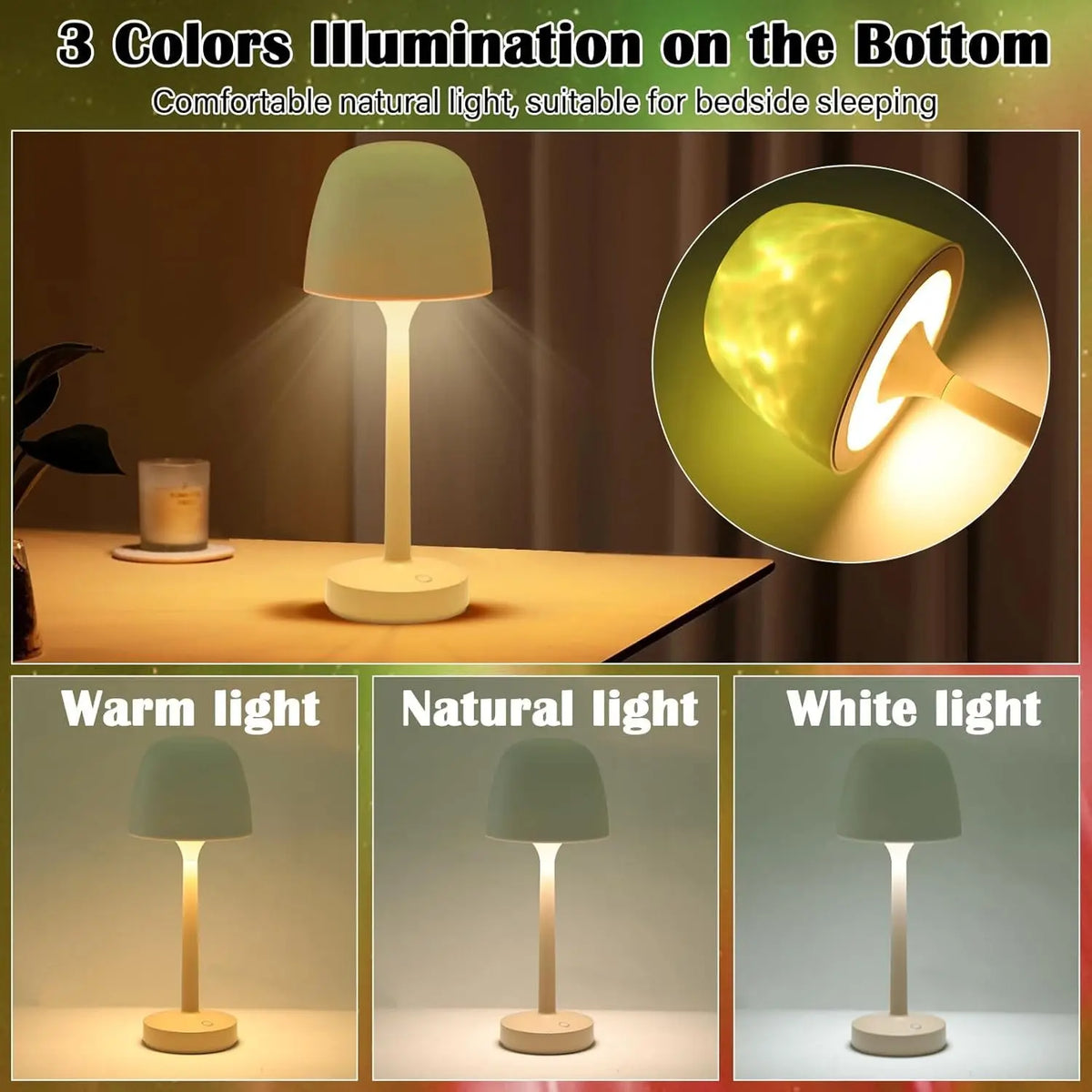 Veilleuse LED lampe océan, projecteur d'effet vagues d'eau, 16 couleurs, intensité réglable, commande tactile et télécommande, USB