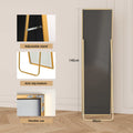 Simurq Dressing Mirror 140x40cm, Rectangle Floor Mirror, Aluminum Alloy Frame Tempered Glass Full-length Mirror, Wall Hanging / Standing