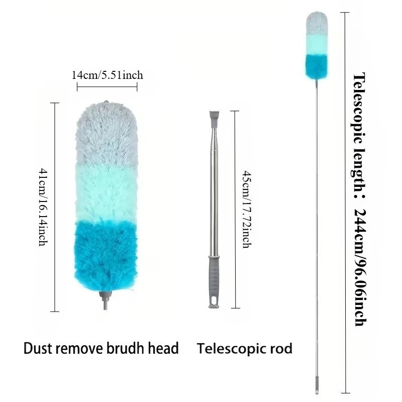 Plumeau télescopique avec manche extensible