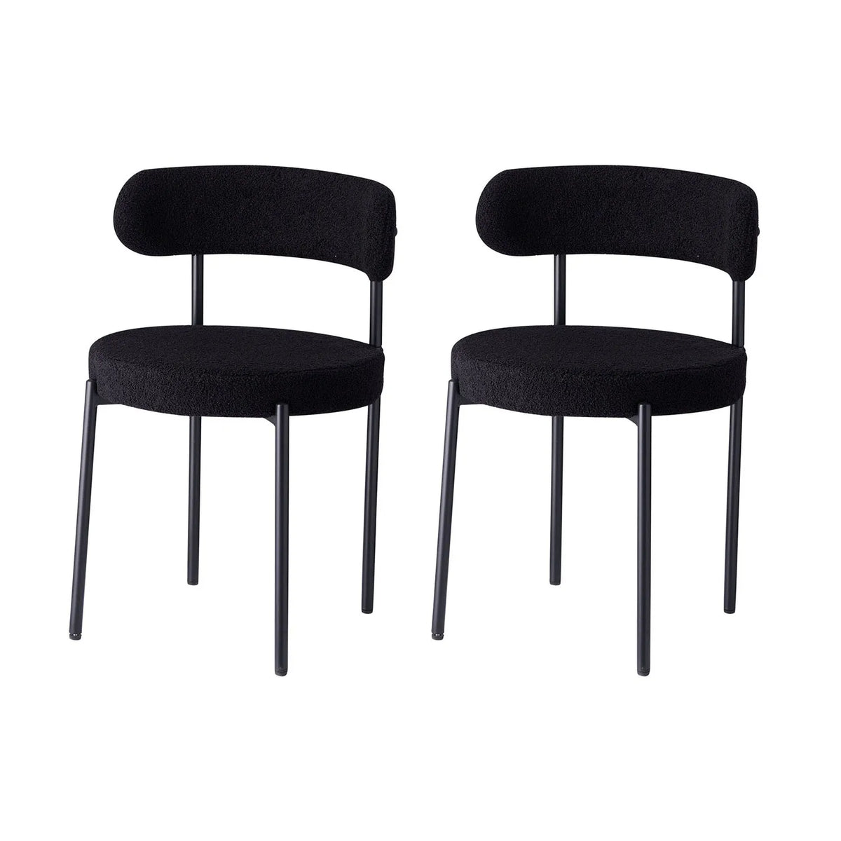 Chaises de salle à manger EGOONM style scandinave (lot de 2/4/6), chaises de cuisine rembourrées avec velours bouclette (effet teddy), pour maison, bureau et salle à manger