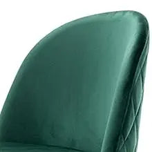 Lot de 6 fauteuils de salle à manger rembourrés en velours vert, chaises de cuisine modernes avec pieds en métal doré, capacité de charge jusqu'à 120 kg, pour salle à manger, cuisine et salon
