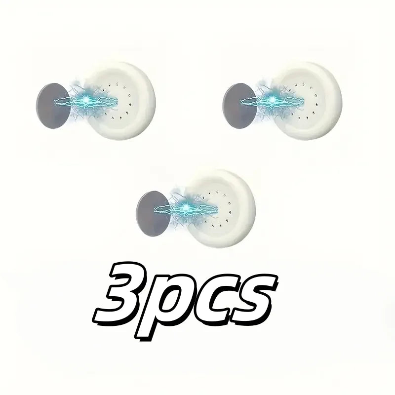 Lot de 3 supports télécommande magnétiques sans perçage, support mural pour télécommandes TV / climatiseur / DVD, design blanc gain de place