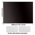Rideau occultant 95–98 % portable et amovible pour voyage (à découper soi-même), tissu occultant effet noir complet, stores de fenêtre autoadhésifs