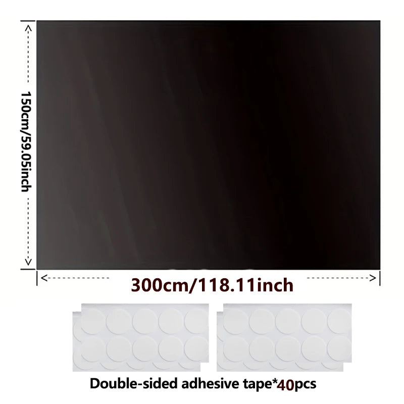 Rideau occultant 95–98 % portable et amovible pour voyage (à découper soi-même), tissu occultant effet noir complet, stores de fenêtre autoadhésifs