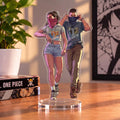 Plaque acrylique décorative GTA 6 Lucia & Jason, figurine/ornement de bureau pour setup gaming, accessoire et cadeau pour joueur