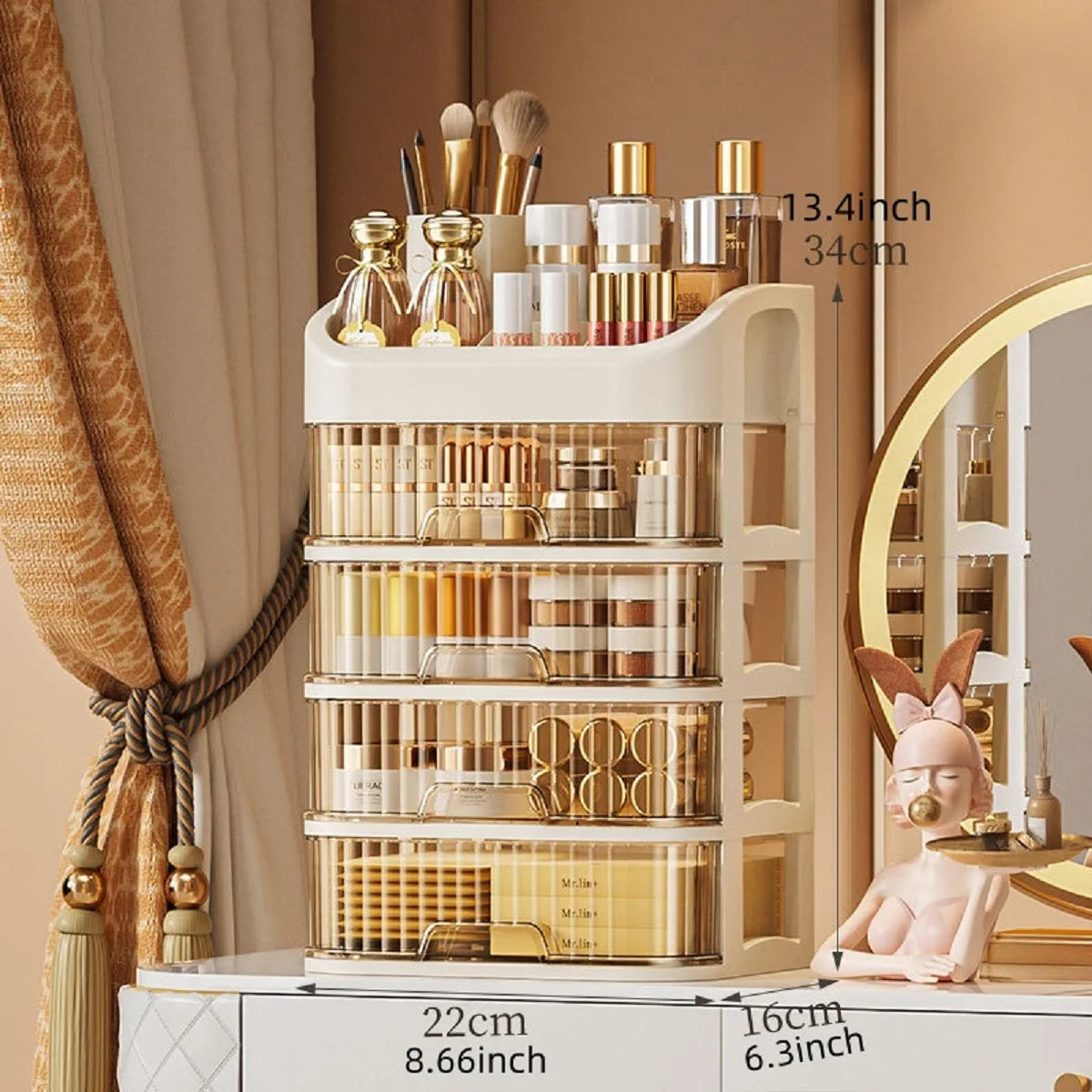 Boîte de Rangement Multi-Niveaux pour Cosmétiques
