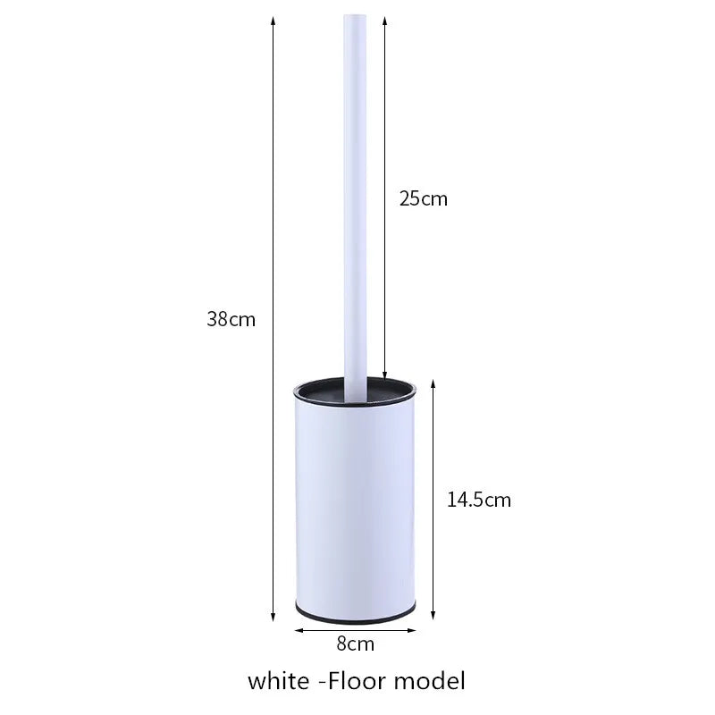 Brosse de toilette circulaire en acier inoxydable