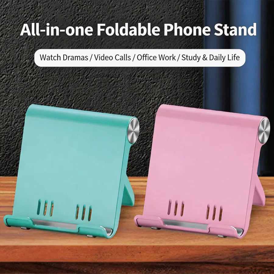 Multi-Angle Adjustable Phone Stand, Foldable Desktop Phone Holder, Universal Cell Phone Stand for IPhone, Samsung, Tablet