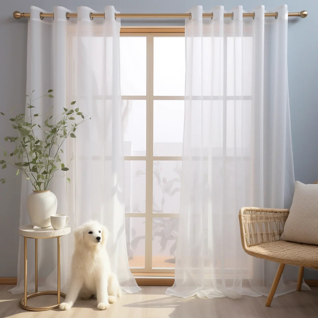 Rideaux en voilage de tulle blanc uni, voilages luxueux en chiffon transparent pour chambre et salon, habillage de fenêtre aérien et léger pour la décoration
