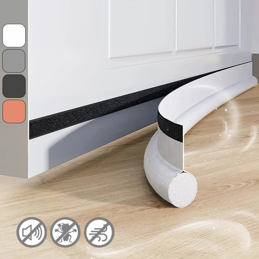 Bas de porte réglable et bas de porte anti-courants d'air - Joint d'étanchéité isolant contre le froid et le vent, mousse acoustique pour la maison