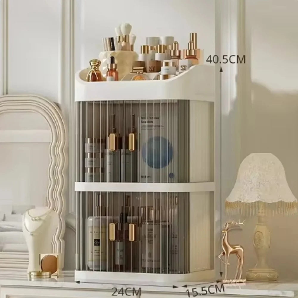 Cosmetics Storage Box Large Capacity Dressing Table Skin Care Products Storage Rack Drawer Type Organizer Desktop Dust Storage