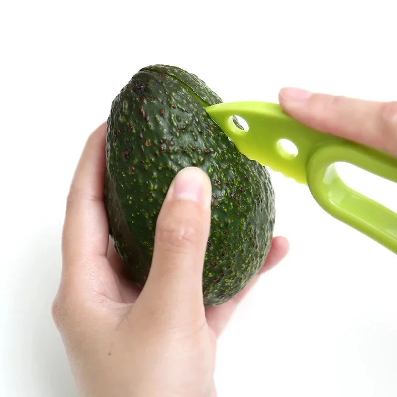 Trancheur d'avocat 3-en-1, dénoyauteur de karité et beurre, éplucheur et coupe-fruit, séparateur de pulpe, couteau en plastique, outils et gadgets de cuisine pour légumes