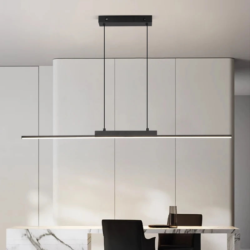 Luminaires de pièce pour cuisine - Grand lustre allongé, suspension pour salon et éclairage de décoration intérieure
