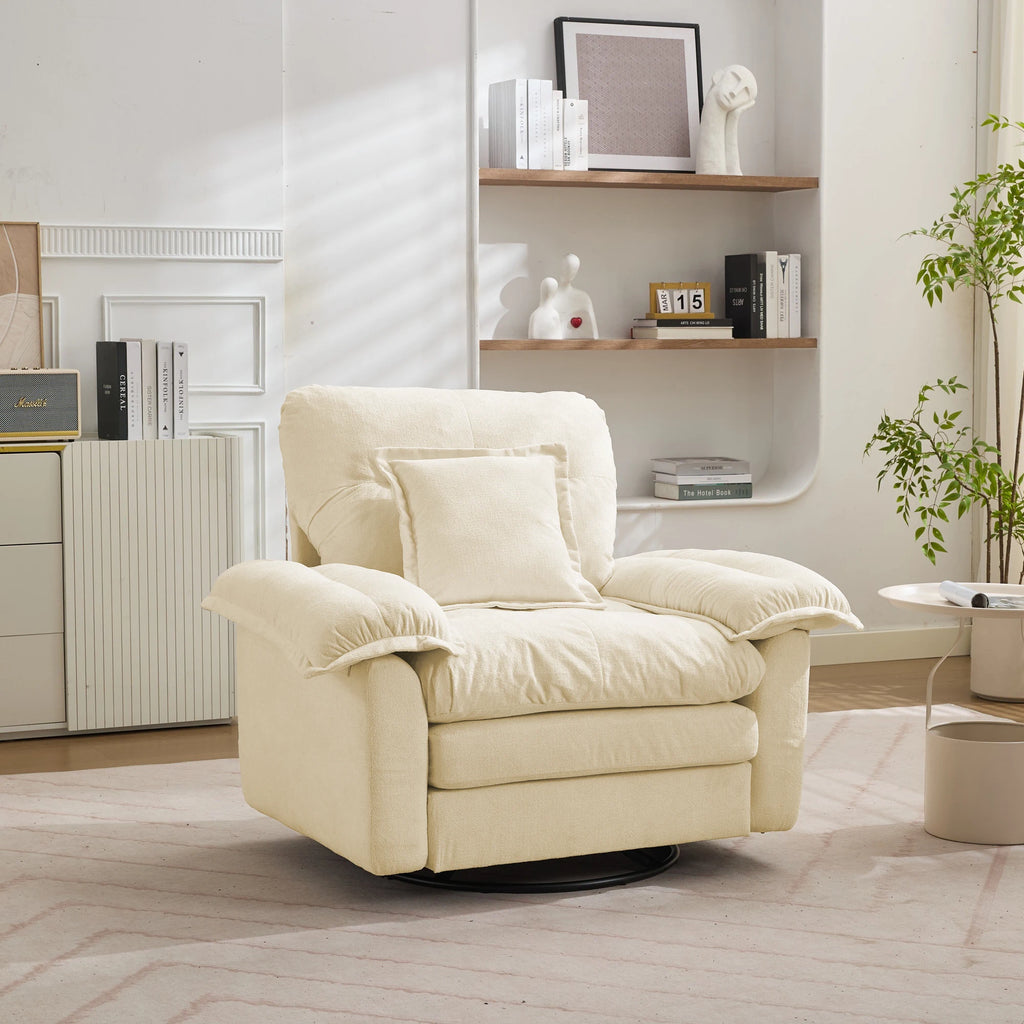 Ensemble canapé en chenille avec mousse à mémoire de forme, fauteuil