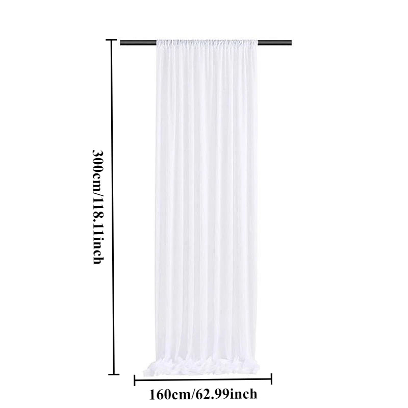 Rideaux en tulle blanc transparent pour salon et salle de bain, décoration d'intérieur pour portes et fenêtres et fond de studio photo