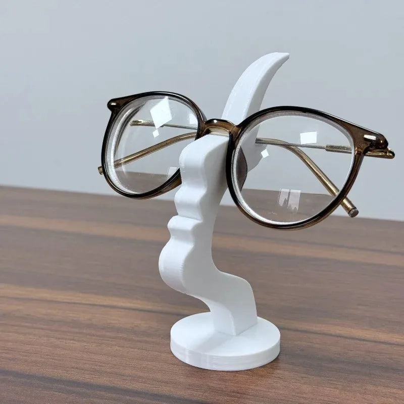 Support de lunettes visage de profil en impression 3D - Porte-lunettes amusant et pratique, décoration de bureau au design line art