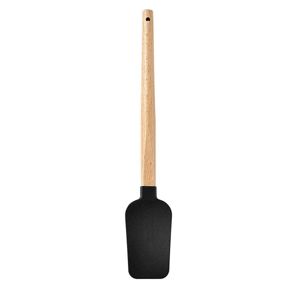 Silicone Scraper Scraper, Home Baking Wooden Handle Scraper, Cake Scraper, Cream Small Spatula Set