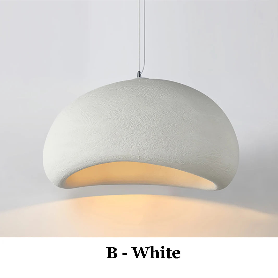 Lustre moderne à LED de style Wabi-Sabi japonais - Suspension pour salle à manger, salon, chambre, bar et maison d'hôtes de designer (lampes suspendues E27)