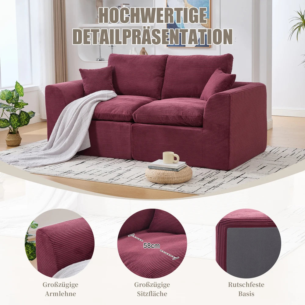 Canapé moderne et minimaliste en tissu, doux et confortable, équipé de coussins, style nordique, adapté pour le salon et la chambre