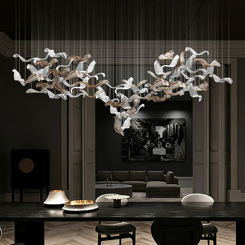 Restaurant Dining Table Hanging Chandelier Luxury Chandelier Lighting Living Room Hang Lamp Kitchen Island Glass Pendant Light