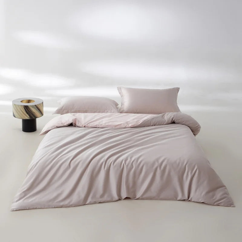 Titre : Housse de couette en coton égyptien unie, 100 % coton