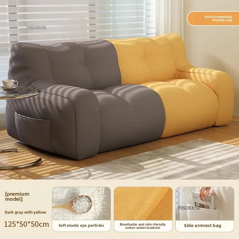 Canapé poire confortable en tissu, fauteuil inclinable moderne, meuble de salon, canapé pliable pour chambre, assise relaxante et douillette pour la décoration intérieure