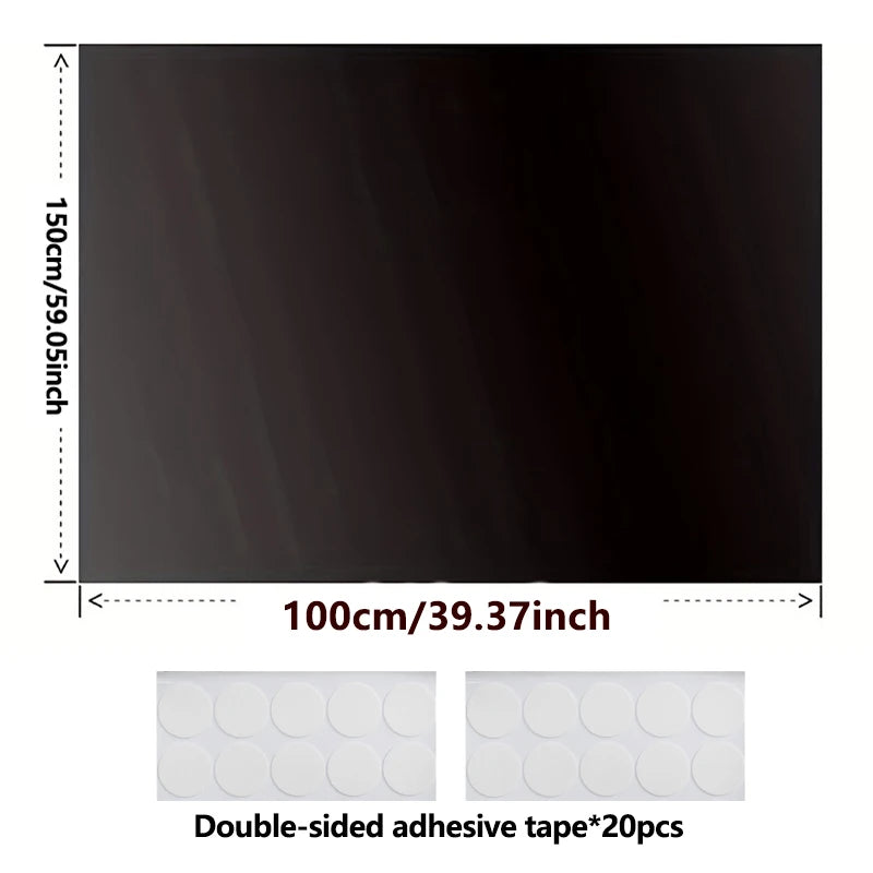 Rideau occultant 95–98 % portable et amovible pour voyage (à découper soi-même), tissu occultant effet noir complet, stores de fenêtre autoadhésifs