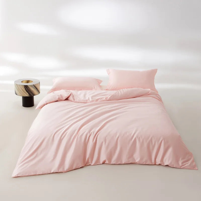 Titre : Housse de couette en coton égyptien unie, 100 % coton