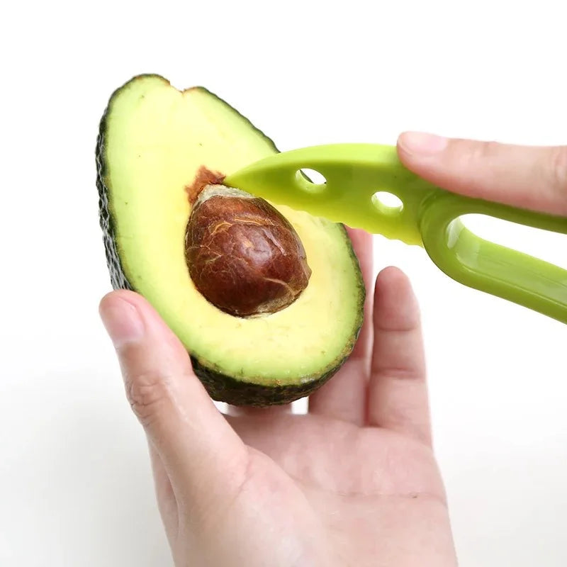 Trancheur d'avocat 3-en-1, dénoyauteur de karité et beurre, éplucheur et coupe-fruit, séparateur de pulpe, couteau en plastique, outils et gadgets de cuisine pour légumes