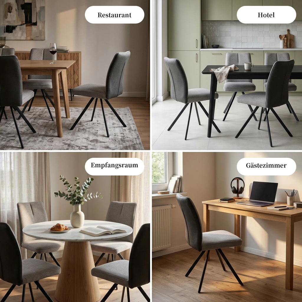 Lot de 2/4/6/8 chaises de salle à manger JIEXI, chaise rembourrée de style designer avec pieds en métal, chaise de cuisine moderne, dossier haut confortable, adaptée aux salles à manger, salons et salles de réunion