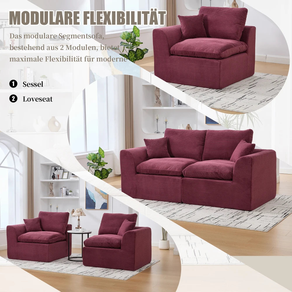 Canapé moderne et minimaliste en tissu, doux et confortable, équipé de coussins, style nordique, adapté pour le salon et la chambre
