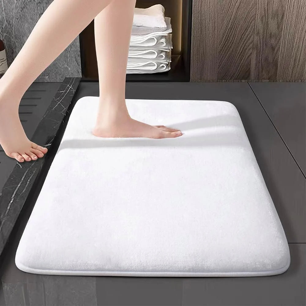 Tapis de bain super absorbant en velours de corail