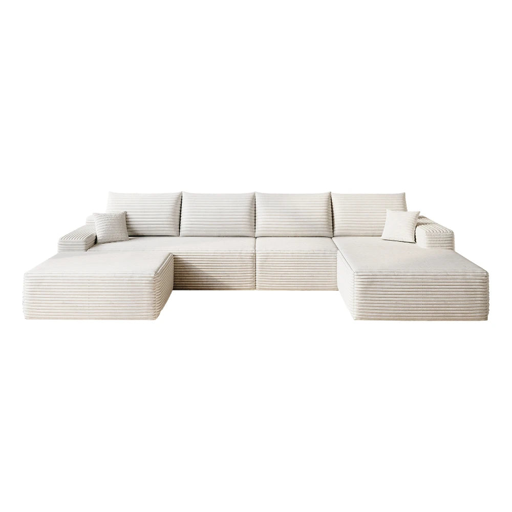 Canapé d'angle modulaire sans structure rigide