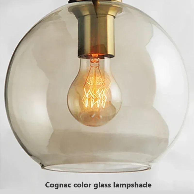 Lustre suspendu moderne en verre - Suspension lumineuse pour salon, salle à manger, couloir, cuisine, table à manger, chambre et chevet