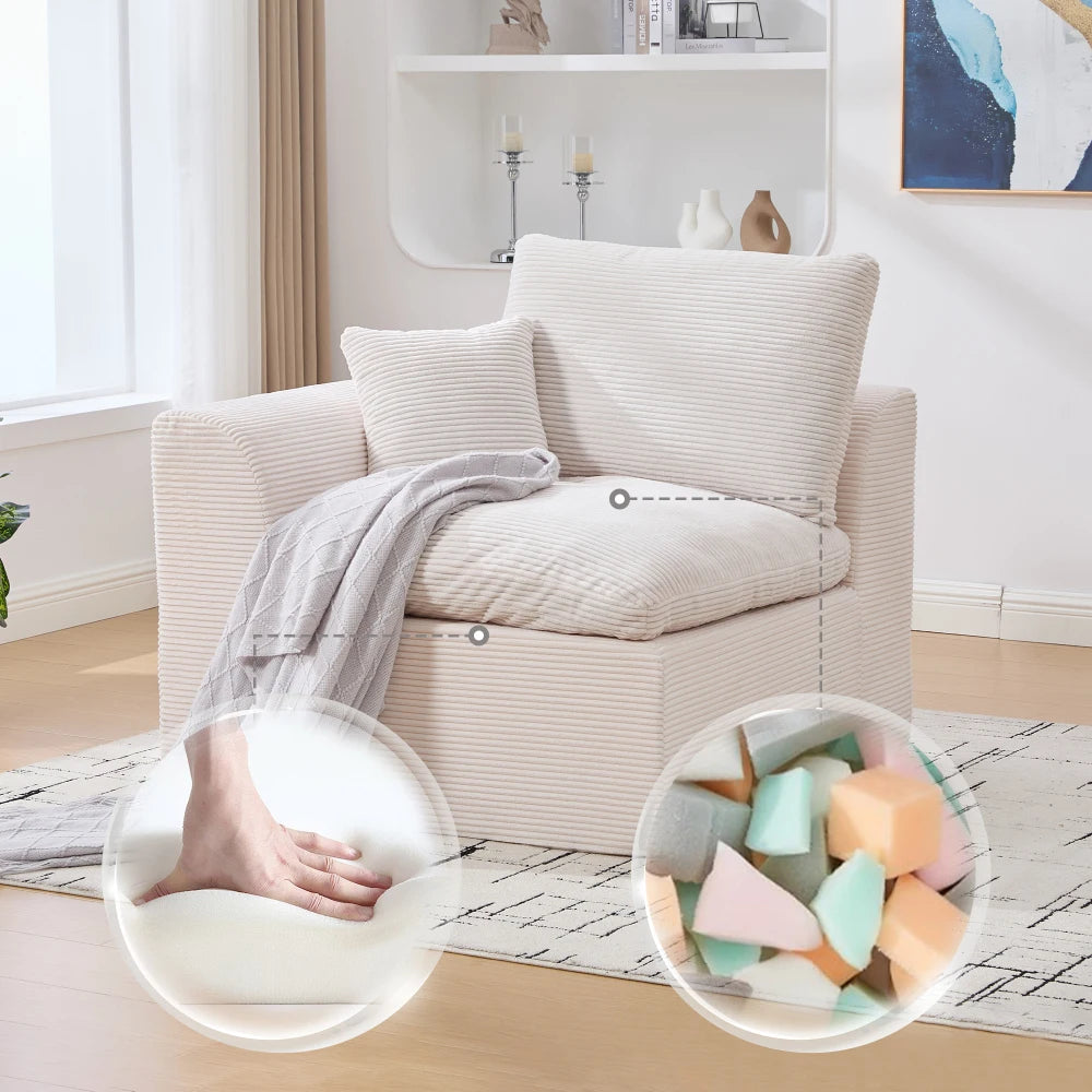 Canapé moderne et minimaliste en tissu, doux et confortable, équipé de coussins, style nordique, adapté pour le salon et la chambre