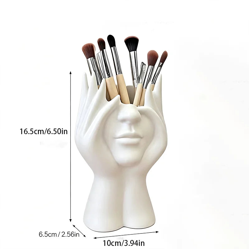 1PC Creative Human Body Art Styling Office Supplies Desktop Multifunctional Storage Pen Holder Makeup Brush Holder Decoration
