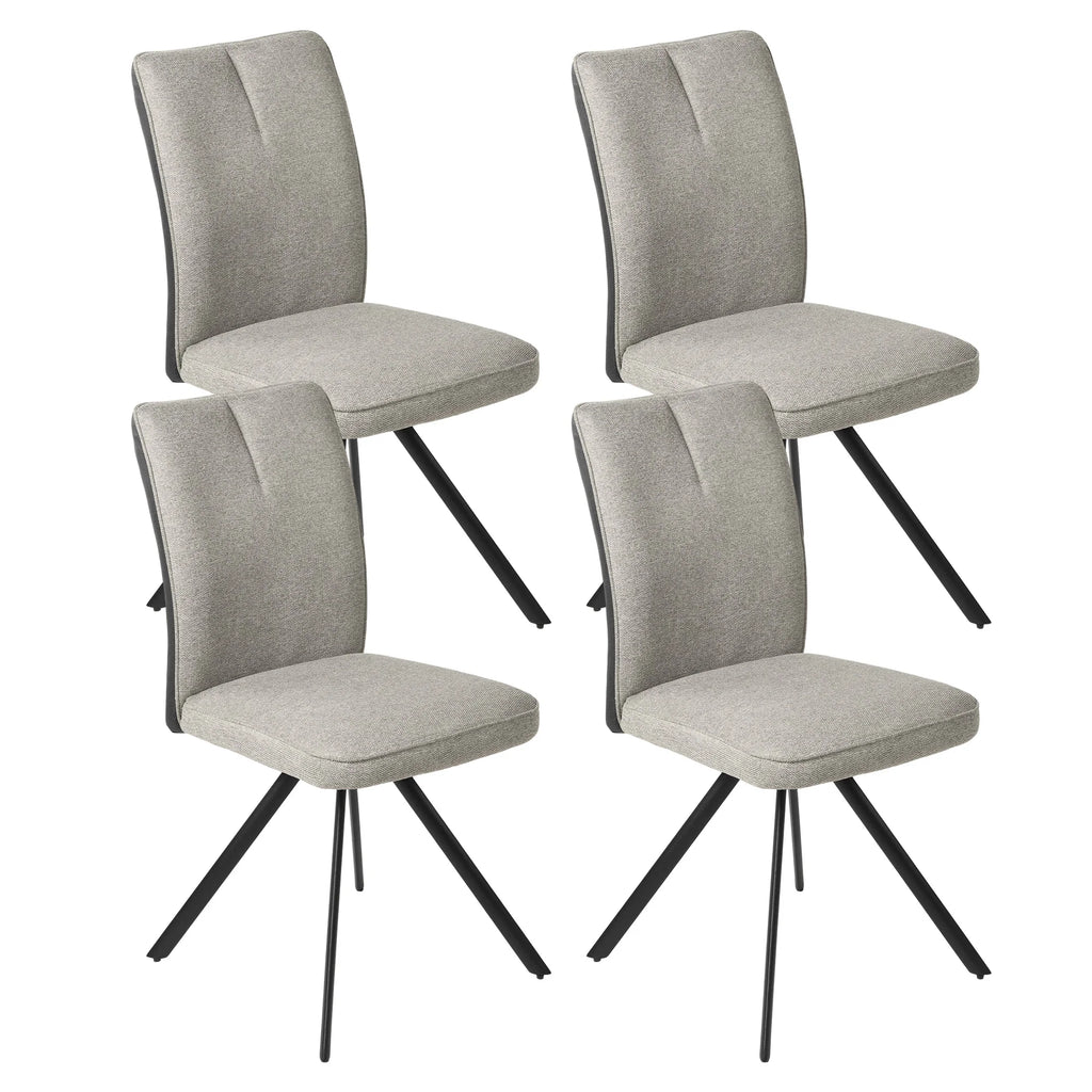 Lot de 2/4/6/8 chaises de salle à manger JIEXI, chaise rembourrée de style designer avec pieds en métal, chaise de cuisine moderne, dossier haut confortable, adaptée aux salles à manger, salons et salles de réunion