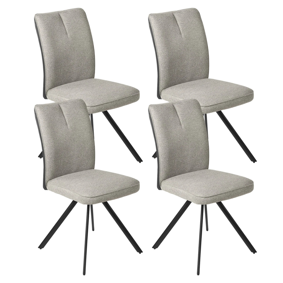 Lot de 2/4/6/8 chaises de salle à manger JIEXI, chaise rembourrée de style designer avec pieds en métal, chaise de cuisine moderne, dossier haut confortable, adaptée aux salles à manger, salons et salles de réunion