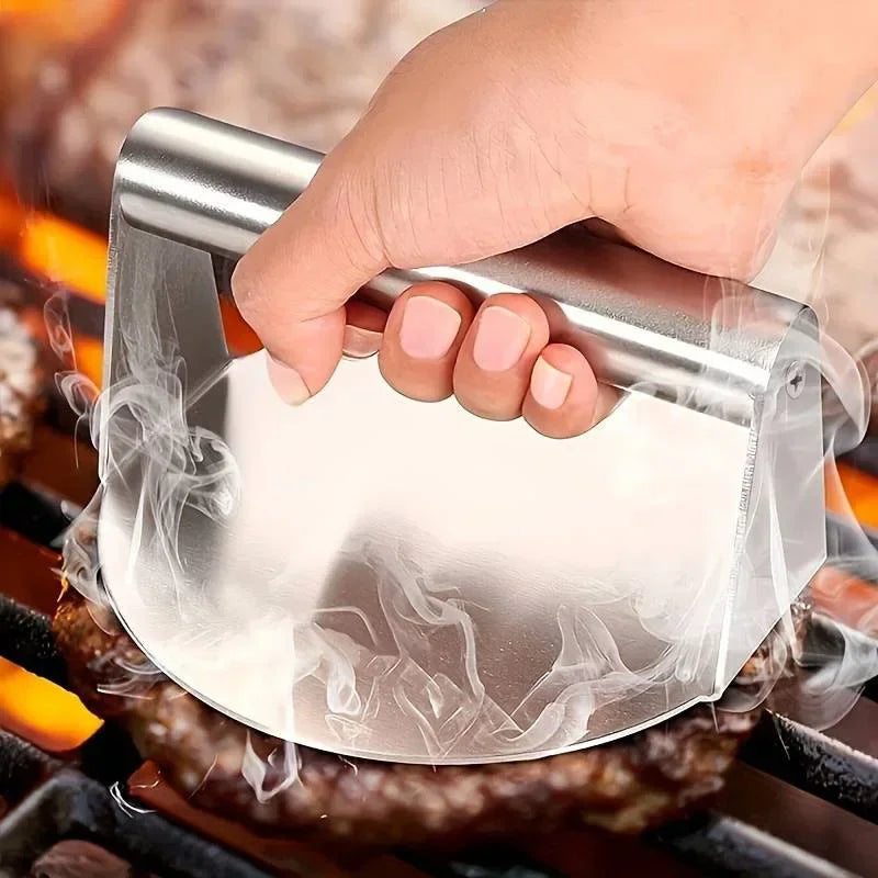 Presse à Smash Burger professionnelle en acier inoxydable - Écraseur à steak haché anti-adhésif et robuste - Presse à viande pour barbecue, plancha et cuisson en cuisine