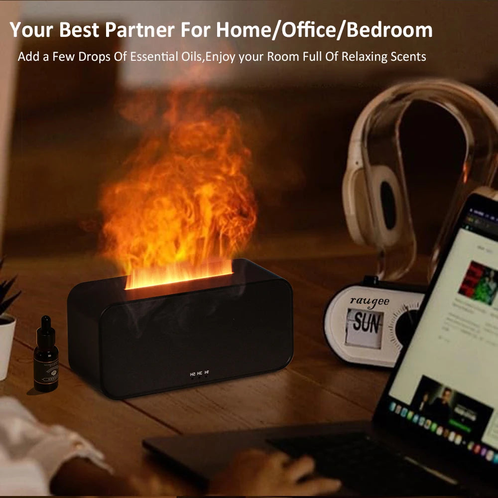 Mini Diffuseur & Humidificateur d'Air – Effet Flamme Apaisant