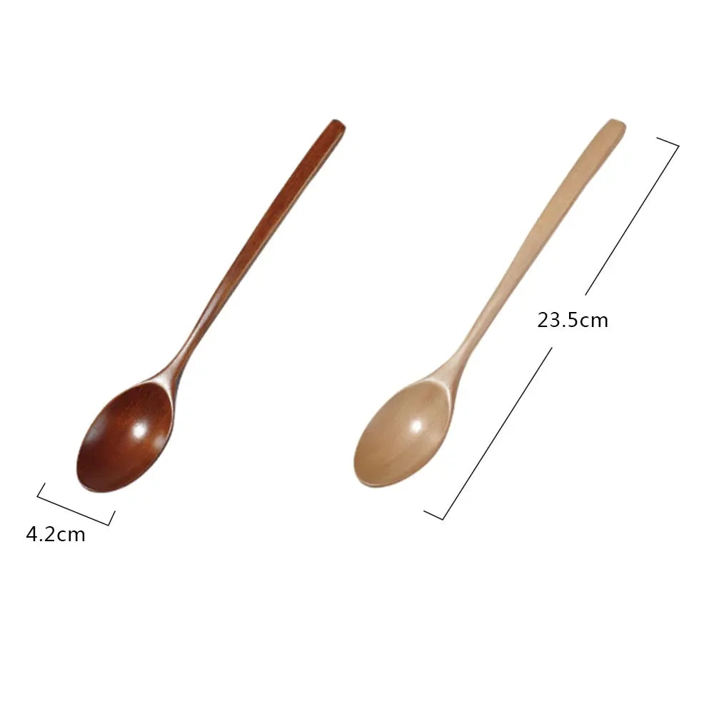 Cuillère en bois pour soupe 2 pièces, vaisselle et ustensiles de cuisine, outils de cuisson écologiques, cuillère à soupe et à cuisiner