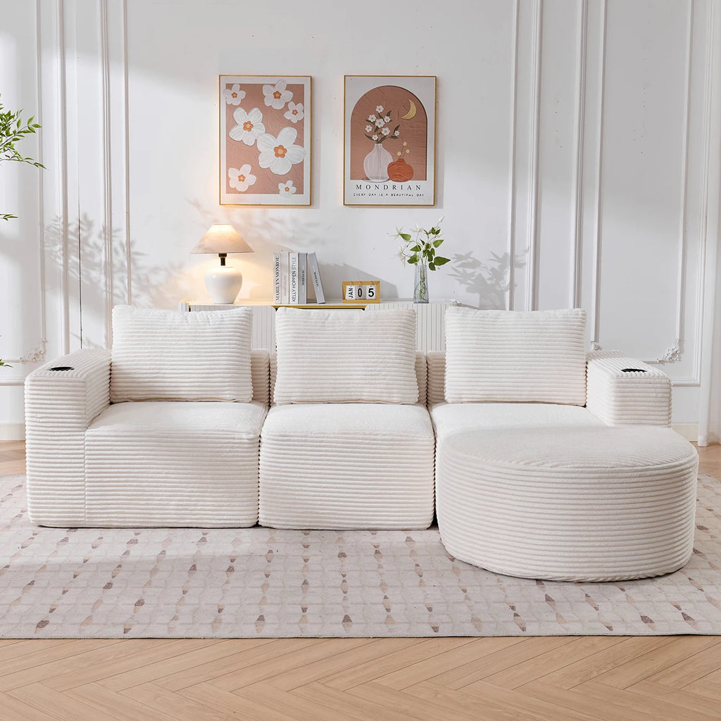 Canapé roulé comprimé sous vide, tout en coton, petit format, velours, canapé relax 3 places, design moderne et minimaliste