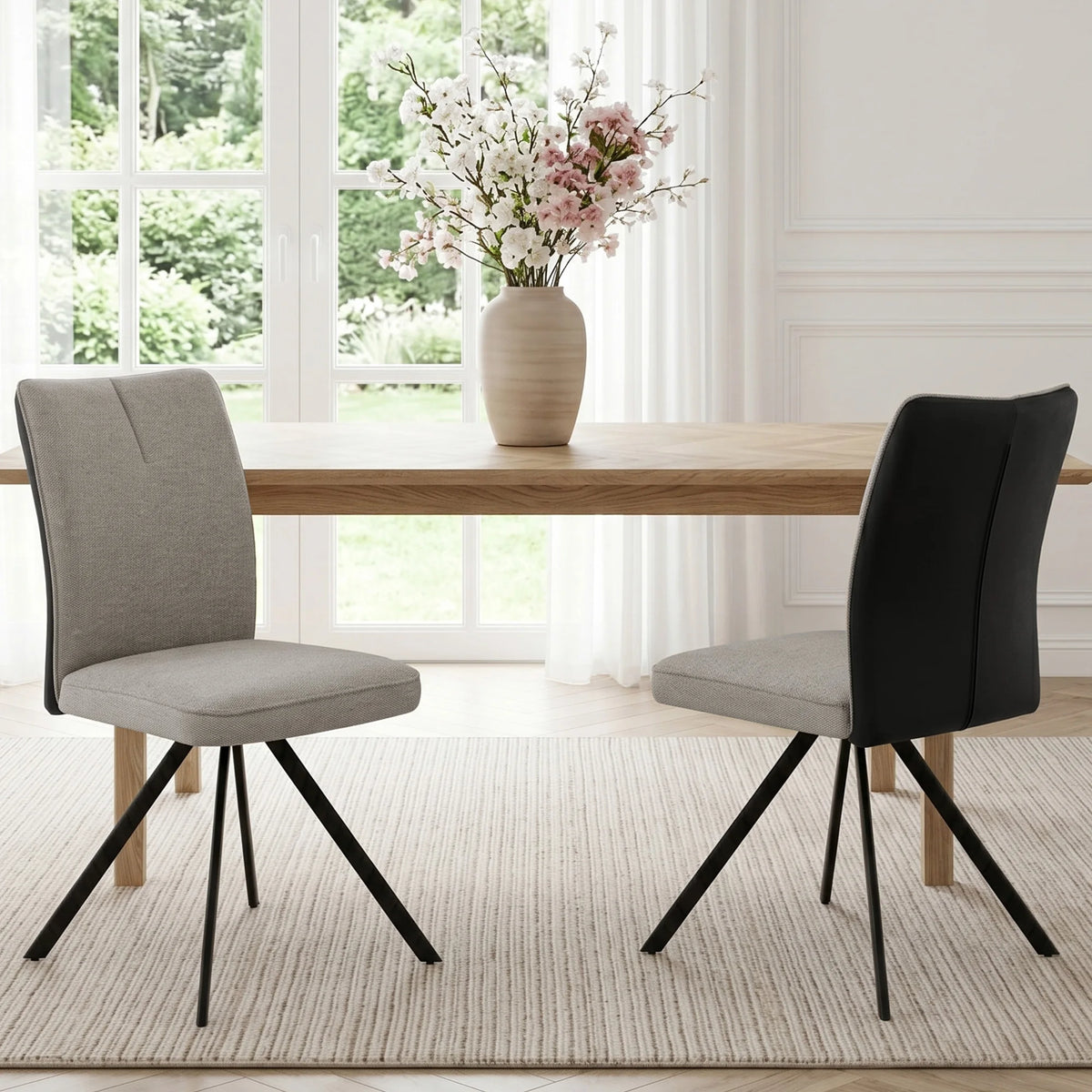 Lot de 2/4/6/8 chaises de salle à manger JIEXI, chaise rembourrée de style designer avec pieds en métal, chaise de cuisine moderne, dossier haut confortable, adaptée aux salles à manger, salons et salles de réunion