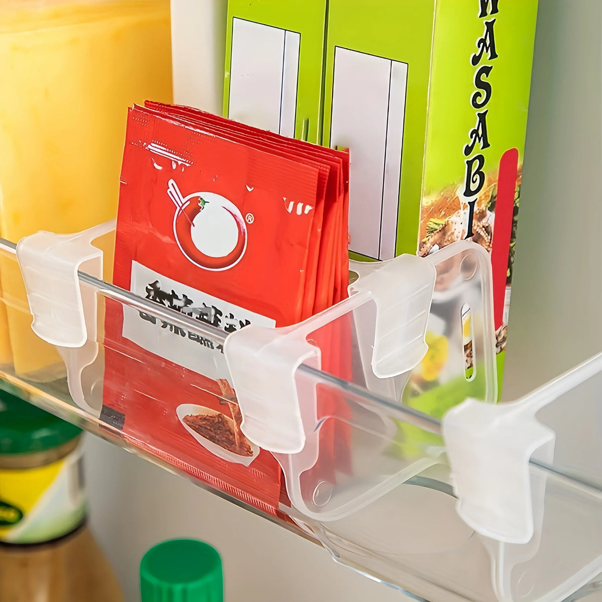 Lot de 10, 15 ou 20 séparateurs organisateurs transparents et robustes pour réfrigérateur - Rangement ajustable pour réfrigérateur et placards de cuisine, compartiments gain de place
